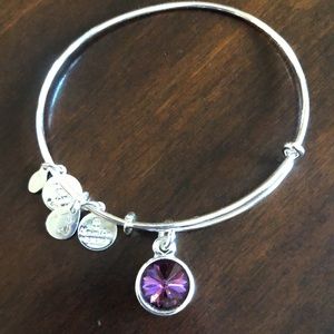 Alex And Ani Charm Bracelet - Amethyst - February Birthstone